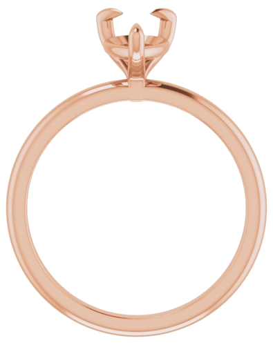 Sužadėtuvių Žiedas „Solitaire“ 585 Rožinis Aukso Pear Shape 9mm x 6mm (2)