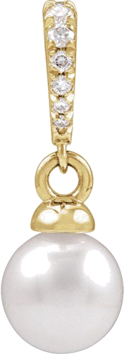 Pakabukas „Accented Pearl“ 14k yellow gold Pearl 6mm (4)