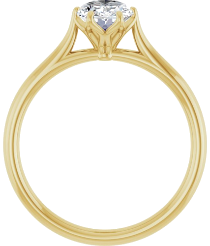 Sužadėtuvių Žiedas „Solitaire“ 585 Geltonojo Aukso Oval 8mm x 6mm (7)
