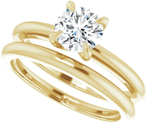 Sužadėtuvių Žiedas „Claw-Prong Solitaire“ 14k yellow gold Round 6mm (10)
