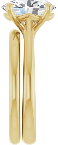 18K Yellow 10x8 mm Oval Solitaire Engagement Ring Mounting (9)