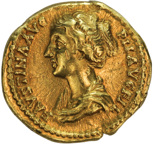 Auksinis Senovės Romos (147–161 m.) Aureusas „CONCORDIA“ | Faustina Jaunesnioji (1)