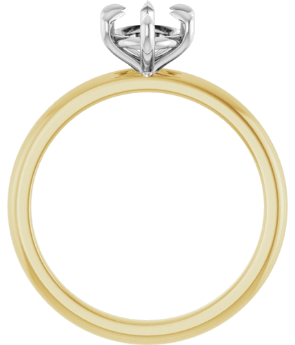 Sužadėtuvių Žiedas „Claw-Prong“ 14k yellow/white gold Oval 8mm x 6mm (2)