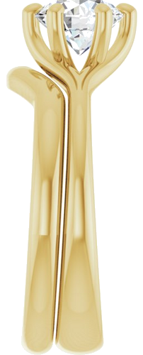 Sužadėtuvių Žiedas „Solitaire“ 10k yellow gold Round 6.5mm (9)