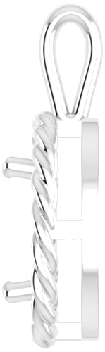 Sterling Silver  10x8 mm Oval Pendant Mounting (3)