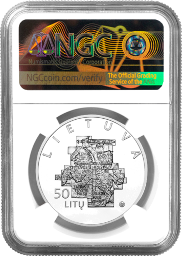 2013 Sąjūdžio įkūrimui 25-eri Lietuva 50 litų sidabrinė moneta PF 70 ULTRA CAMEO (2)