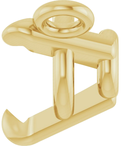 14K Yellow 4 mm Round 3-Prong Claw Basket 16-18  Necklace Mounting (3)