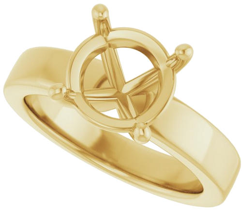 Sužadėtuvių Žiedas 14k yellow gold Round 9.4mm (5)