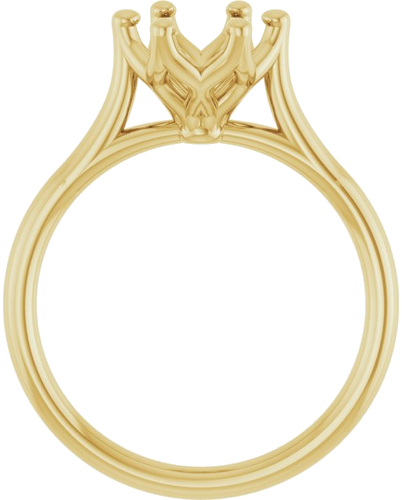 Sužadėtuvių Žiedas „Solitaire“ 585 Geltonojo Aukso Round 7.4mm (2)