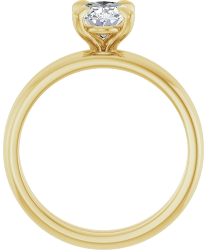 Sužadėtuvių Žiedas „Solitaire“ 750 Geltonojo Aukso Oval 8mm x 6mm (7)