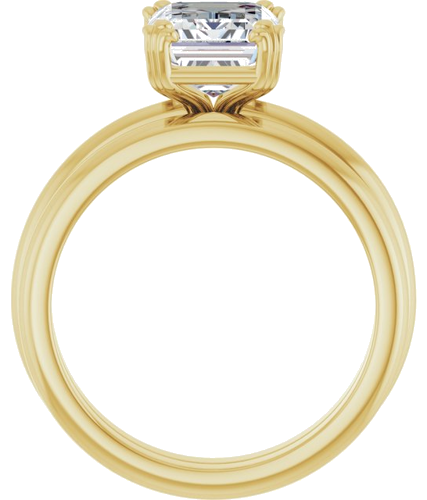 Sužadėtuvių Žiedas „Solitaire“ 14k yellow gold Emerald 9mm x 7mm (7)