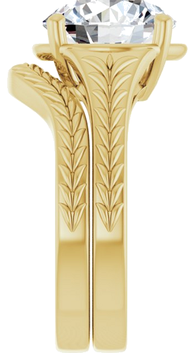 Sužadėtuvių Žiedas „Solitaire“ 14k yellow gold Round 10mm (9)
