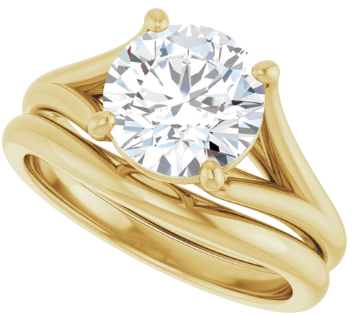 Sužadėtuvių Žiedas „Solitaire“ 14k yellow gold Round 8.2mm (10)