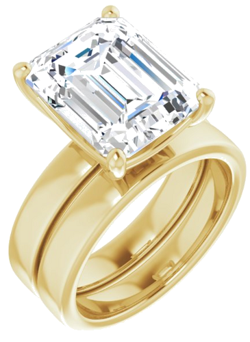 Sužadėtuvių Žiedas „Solitaire“ 14k yellow gold Emerald 12mm x 10mm (6)