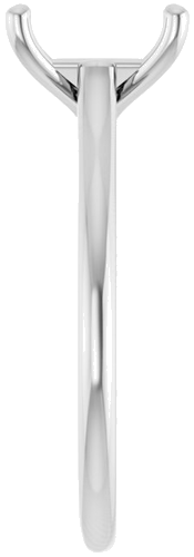 14K White 8x6 mm Emerald Solitaire Engagement Ring Mounting (4)