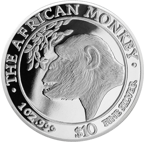1 oz Monkey 1998 Somalia Silver Coin (1)