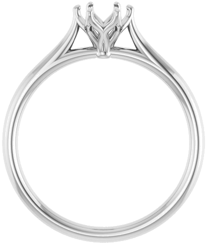 14K White 5.2 mm Round Engagement Ring Mounting (2)