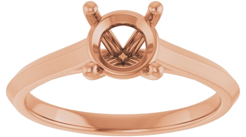 Sužadėtuvių Žiedas „Claw-Prong“ 14k rose gold Round 6.5mm (3)