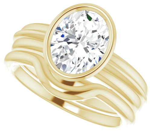 14K Yellow 9x7 mm Oval Engagement Ring Mounting (10)