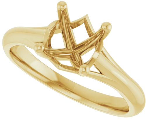 Sužadėtuvių Žiedas „Solitaire“ 14k yellow gold Round 7.4mm (5)