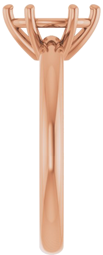 Sužadėtuvių Žiedas 14k rose gold Oval 8mm x 6mm (4)
