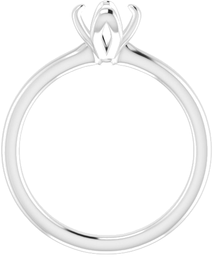 Sužadėtuvių Žiedas „Solitaire“ 14k white gold Round 6.5mm (2)