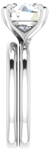 Sužadėtuvių Žiedas „Solitaire“ 585 Baltojo Aukso Round 9.4mm (9)