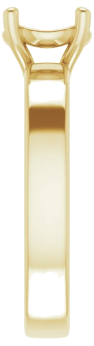 14K Yellow 7 mm Round Solitaire Engagement Ring Mounting (4)