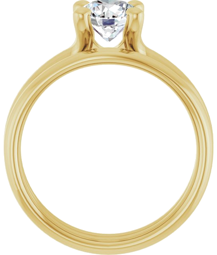 Sužadėtuvių Žiedas „Solitaire“ 14k yellow gold Round 6.5mm (7)