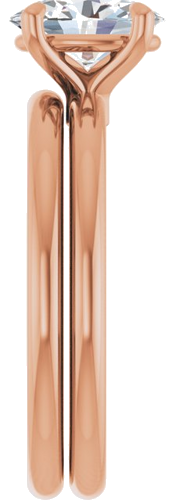 Sužadėtuvių Žiedas „Claw-Prong“ 14k rose gold Oval 8mm x 6mm (9)