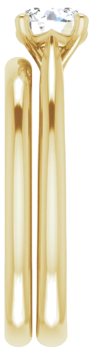 Sužadėtuvių Žiedas „Solitaire“ 585 Geltonojo Aukso Round 5.5mm (9)