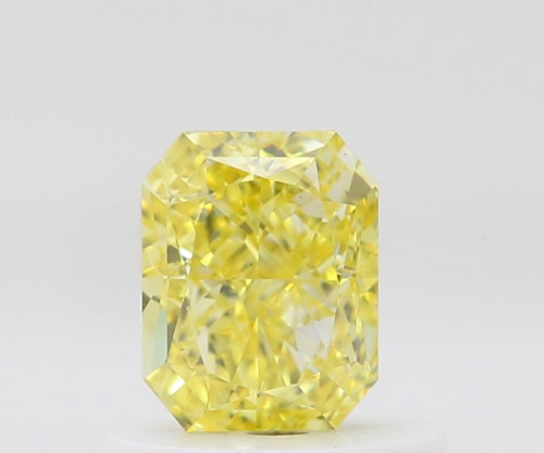 0.61 carat Fancy Vivid Yellow-VS1 Natūralus Radiant Deimantas (1)