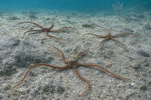 Brittle star fossil (Ophiuroidea), Morocco, 485.4–443.8 million years (3)