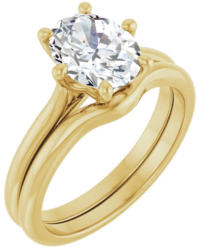 Sužadėtuvių Žiedas „Solitaire“ 14k yellow gold Oval 9mm x 7mm (6)