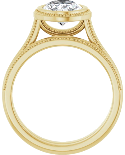 14K Yellow 9x7 mm Oval Solitaire Engagement Ring Mounting (7)