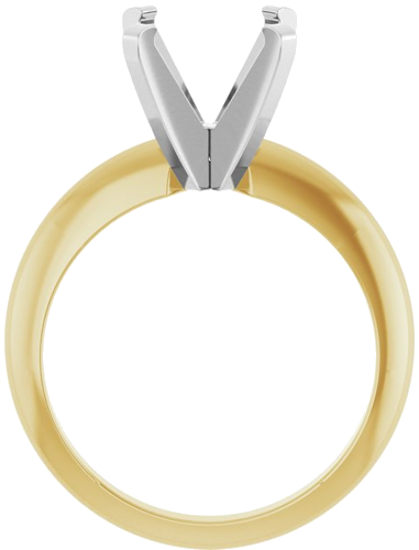 Sužadėtuvių Žiedas „Solitaire“ 14k yellow/white gold Round 9mm (2)
