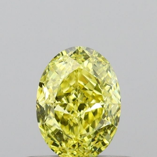 0.5 carat Fancy Intense Yellow-VS1 Natūralus Oval Deimantas (1)