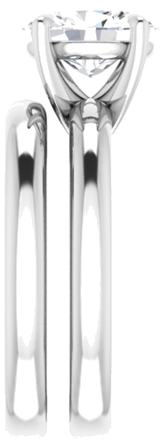 Sužadėtuvių Žiedas „Solitaire“ 585 Baltojo Aukso Oval 9mm x 7mm (9)