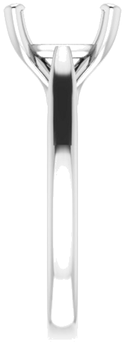 14K White 9 mm Cushion Engagement Ring Mounting (4)