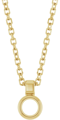 Pakabukas „Bezel-Set“ 14k yellow gold Round 3mm (1)
