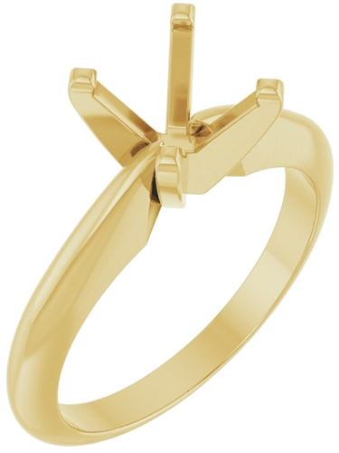 Sužadėtuvių Žiedas „Solitaire“ 14k yellow gold Square 5.5mm (1)