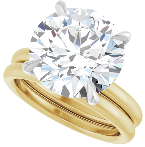 Sužadėtuvių Žiedas „Claw-Prong Solitaire“ 18k yellow/white gold Round 12mm (10)