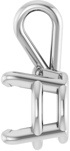 Pakabukas „Round 4-Prong Basket“ 14k white gold Round 6.7mm (3)