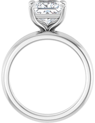 Sužadėtuvių Žiedas „Claw-Prong“ 14k white gold Square 7mm (7)