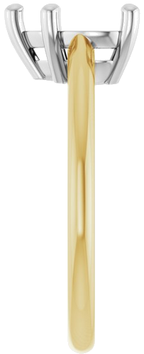 14K Yellow White 8x8 mm Heart Solitaire Engagement Ring Mounting (4)