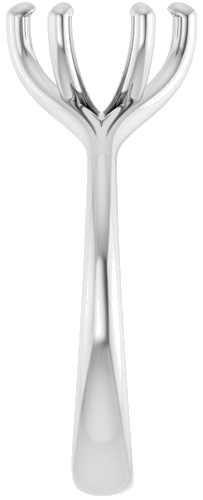 Sužadėtuvių Žiedas „Solitaire“ 14k white gold Round 8.2mm (4)