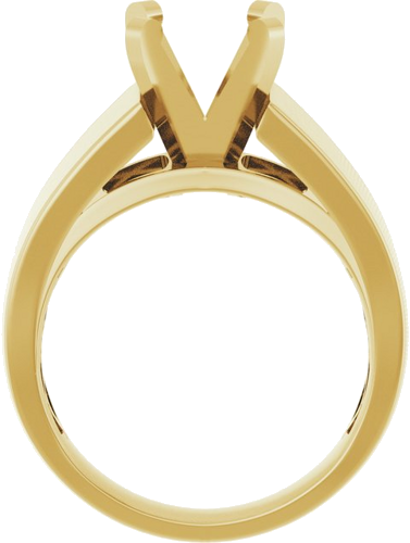 Sužadėtuvių Žiedas „Solitaire Cathedral-Style“ 14k yellow gold Round 8mm (2)