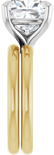 Sužadėtuvių Žiedas 585 Baltojo Ir Geltonojo Aukso Cushion 10mm (8)