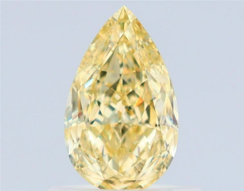 0.62 carat Fancy Yellow-VS2 Natūralus Pear Deimantas (1)