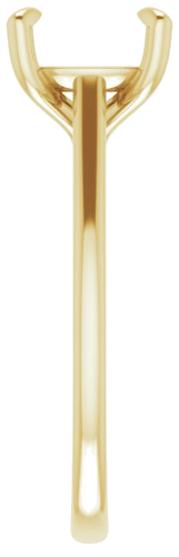 Sužadėtuvių Žiedas „Solitaire“ 585 Geltonojo Aukso Cushion 8mm (4)